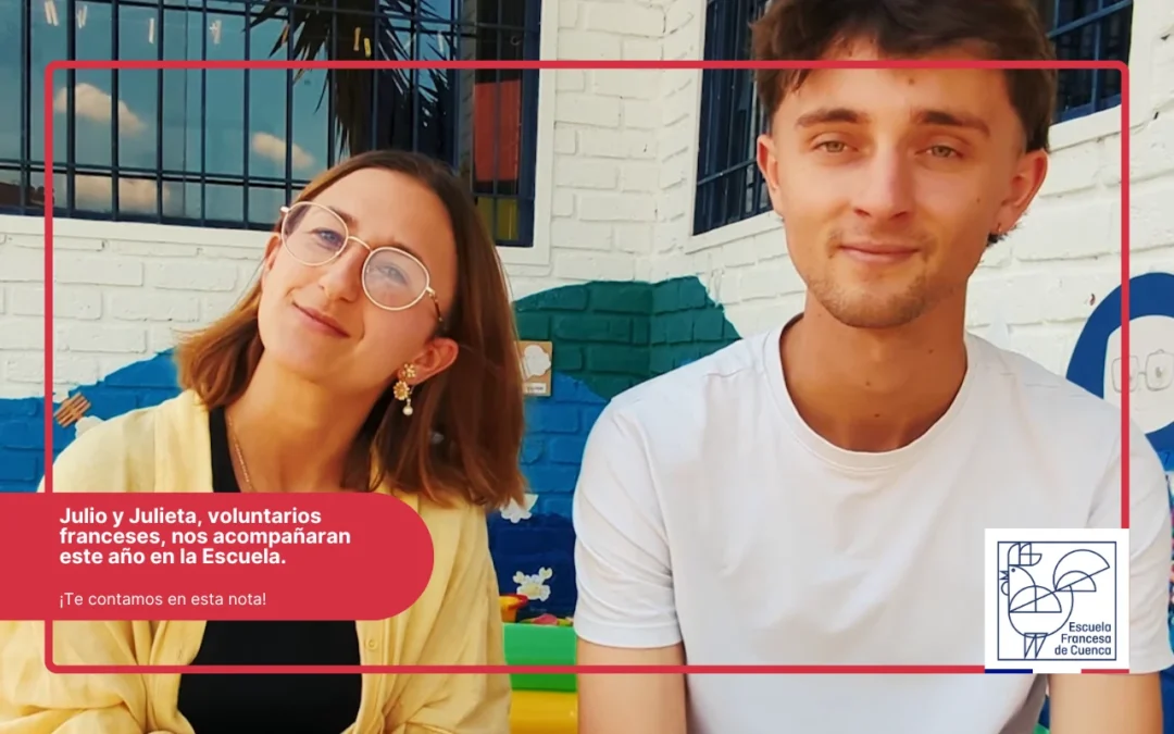 Julio y Julieta, voluntarios franceses, nos acompañaran este año en la Escuela.